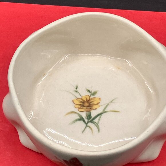 Takahashi Hand Decorated Ceramic Frog Trinket Box, Butterflies, Flowers, Japan - Picture 5 of 8